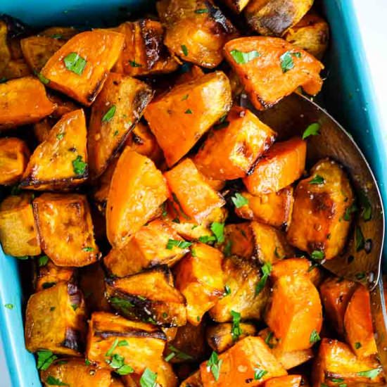 Brown Butter Maple Sweet Potatoes