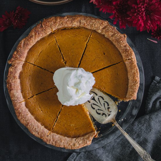 Pumpkin Pie With Spelt Flour Crust