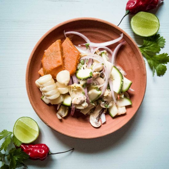 Peruvian Style Vegan Mixto Ceviche