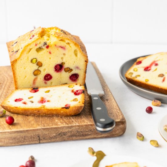 Cranberry Pistachio Pound Cake