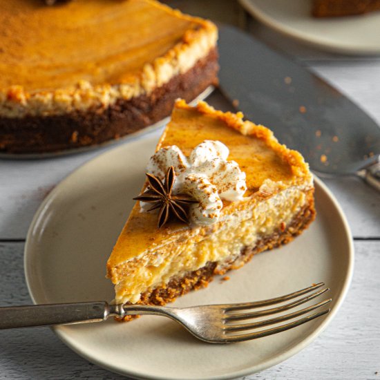 Swirled Pumpkin Cheesecake