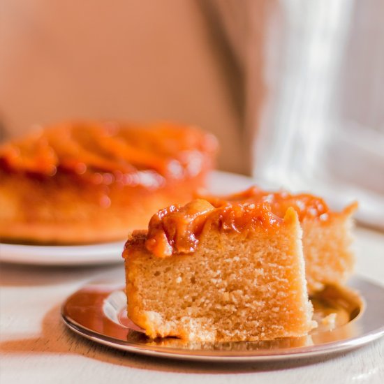 WHOLE WHEAT PEAR UPSIDE DOWN CAKE