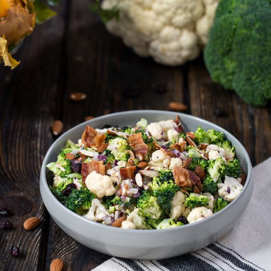 Broccoli Cauliflower Salad