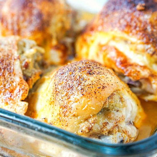 Easy Stuffed Chicken Thighs