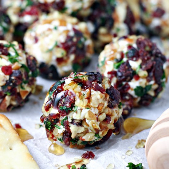 Cranberry Nut Goat Cheese Bites