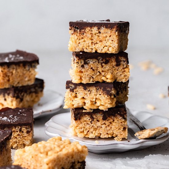 PB Chocolate Rice Crispy Bars