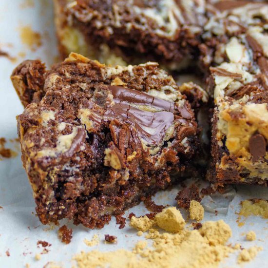 Chocolate Ginger Ooey Gooey Bars