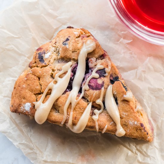 Berry Scones & LemonHibiscus Cream