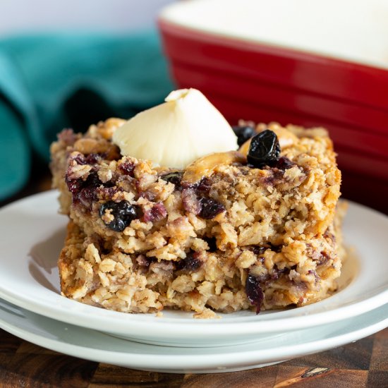 Peanut Butter & Jelly Baked Oatmeal