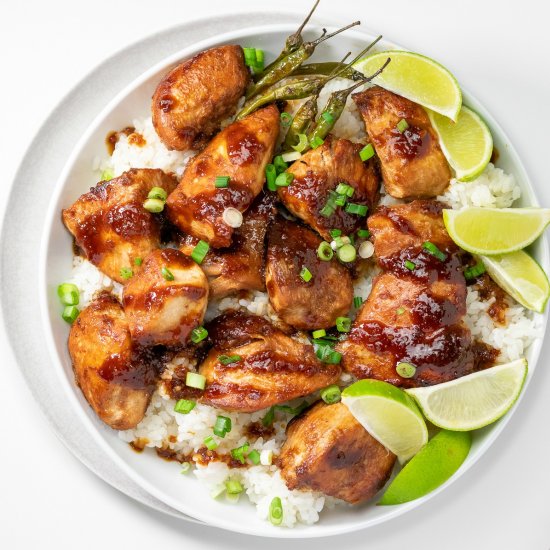 Soy-Miso Chicken with Sticky Rice