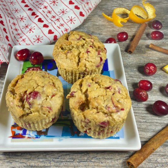 Glazed Cranberry Orange Muffins