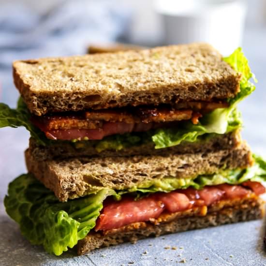 Vegan BLT Tempeh Sandwich