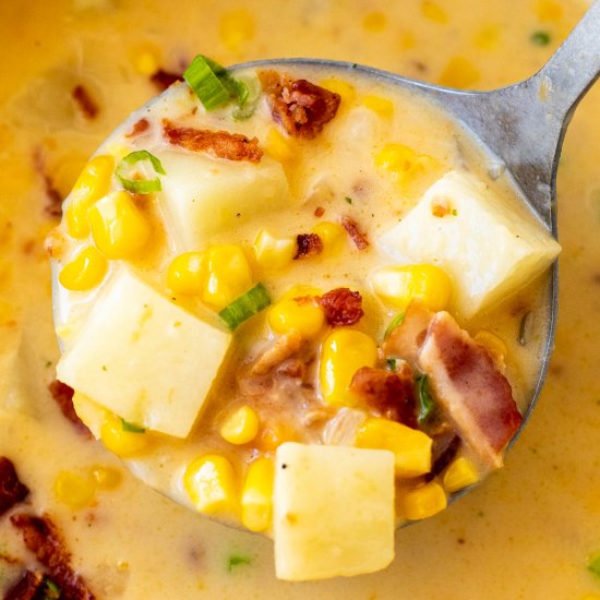 Potato Corn Chowder with Bacon