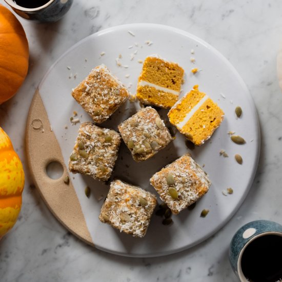 Pumpkin Lamington