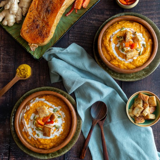 Roasted Butternut Carrot Soup