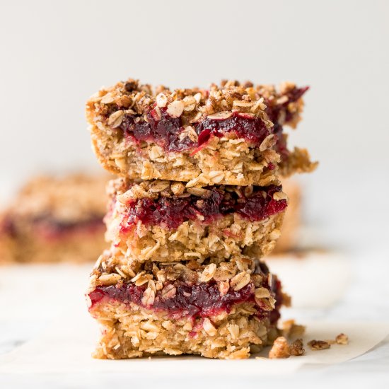 Cranberry Sauce Oat Bars