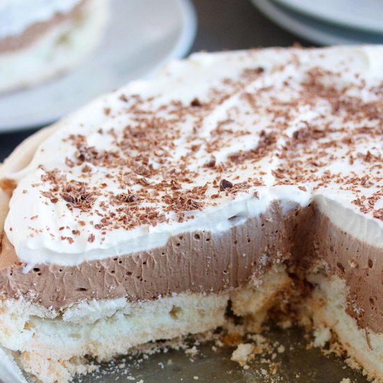 Chocolate Mousse Meringue Crust Pie