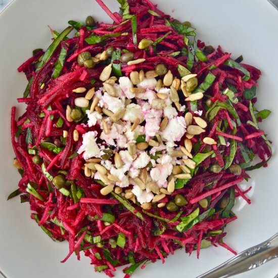 BEET ROOT, APPLE AND SPINACH SALAD