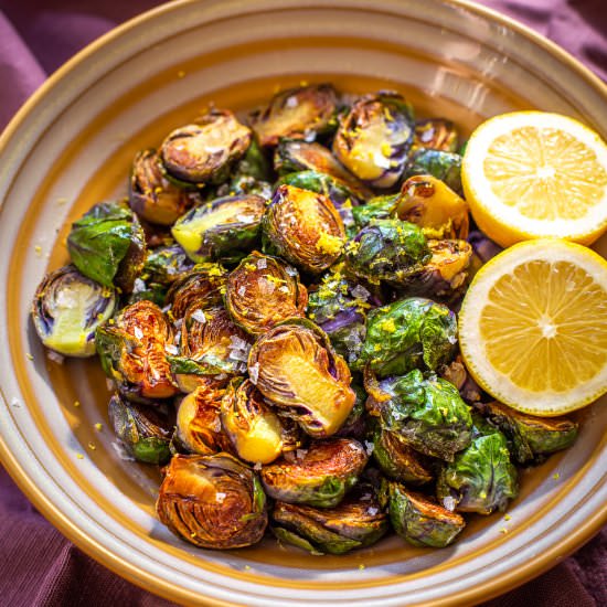 Pan Fried Brussels Sprouts