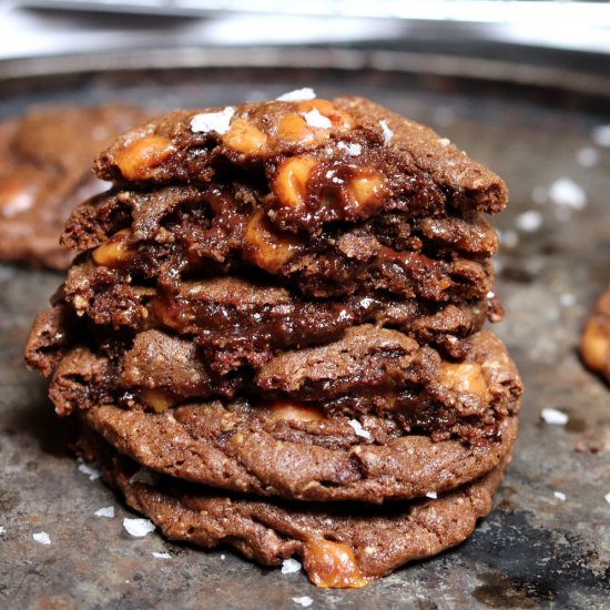 Salted Caramel Mocha Cookies