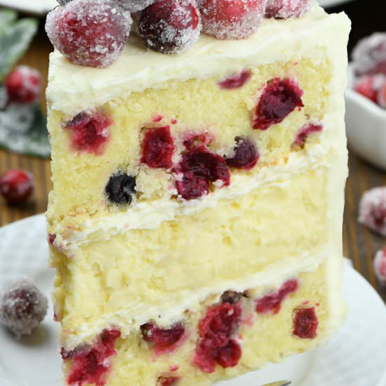 Cranberry Cheesecake Cake