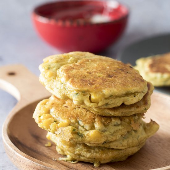 Indian-spiced sweetcorn fritters