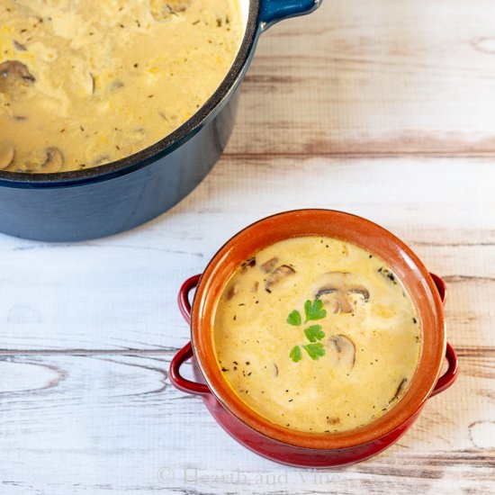 Mushroom Soup with Gnocchi