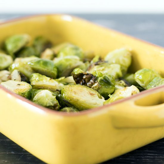 Garlic roasted Brussels sprouts