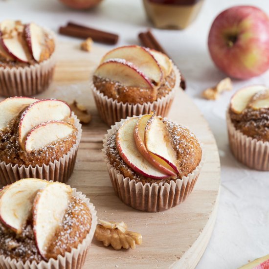 Apple Walnut Muffins with Honey