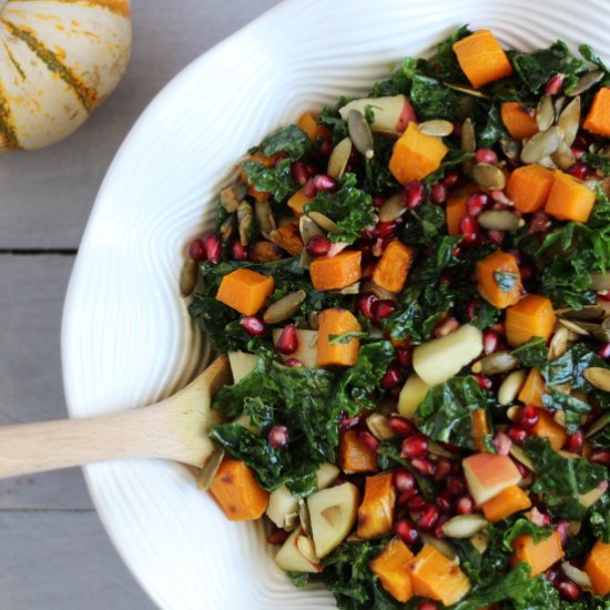 Fall Harvest Kale Salad