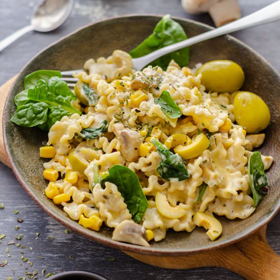 instant pot pasta with spinach