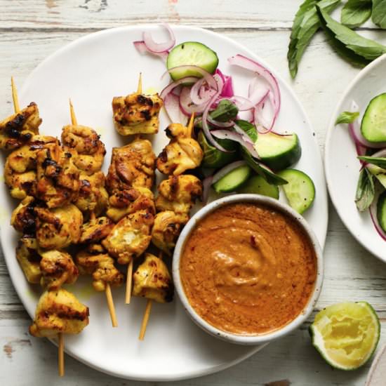 Turmeric Chicken Skewers