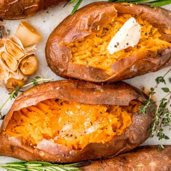 Salt Roasted Sweet Potatoes