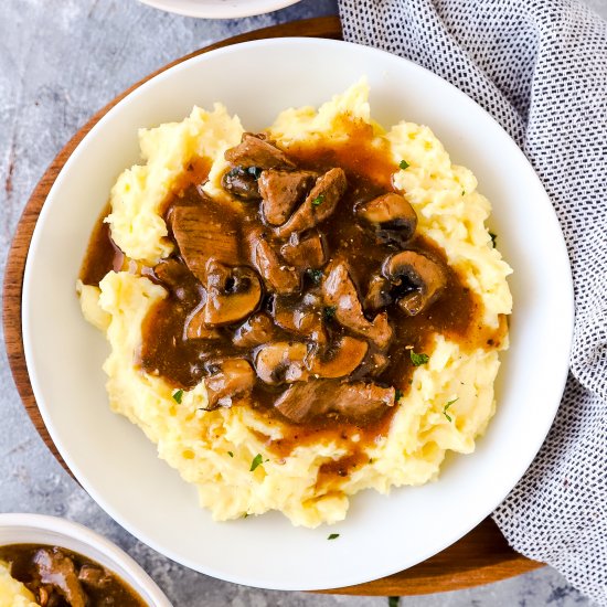 Crockpot Beef Tips and Gravy