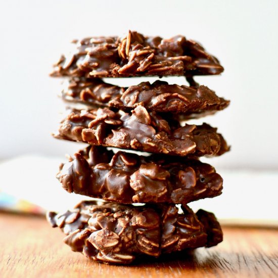 Vegan No Bake Chocolate Cookies