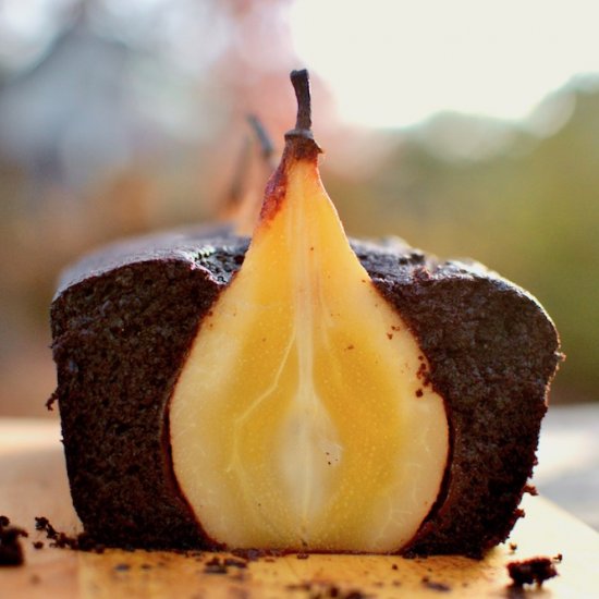 Vegan Chocolate Pear Cake