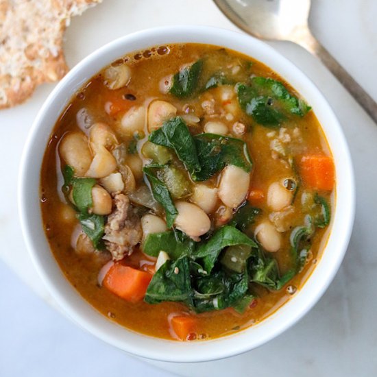 Herbed White Bean Sausage Soup