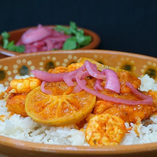 Instant Pot Achiote Fish and Shrim