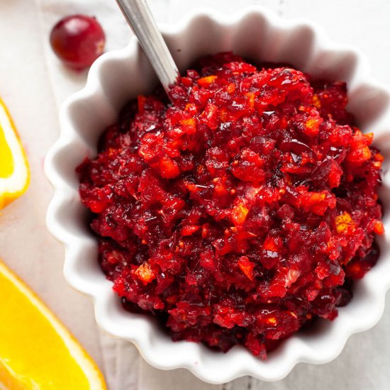 Fresh Cranberry Orange Relish