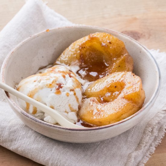 Maple-Bourbon Baked Pears