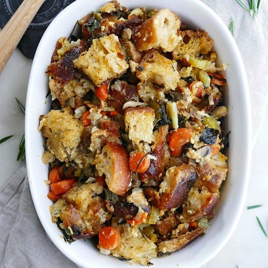 Slow Cooker Vegetable Stuffing