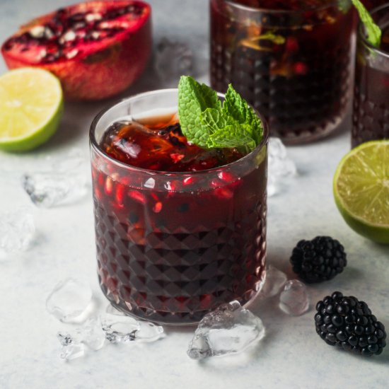 Pomegrate Blackberry Tequila Smash