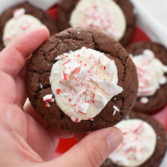 Chocolate Peppermint Cake Mix Cooki