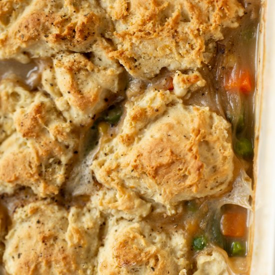 Vegan Pot Pie Black pepper Biscuits