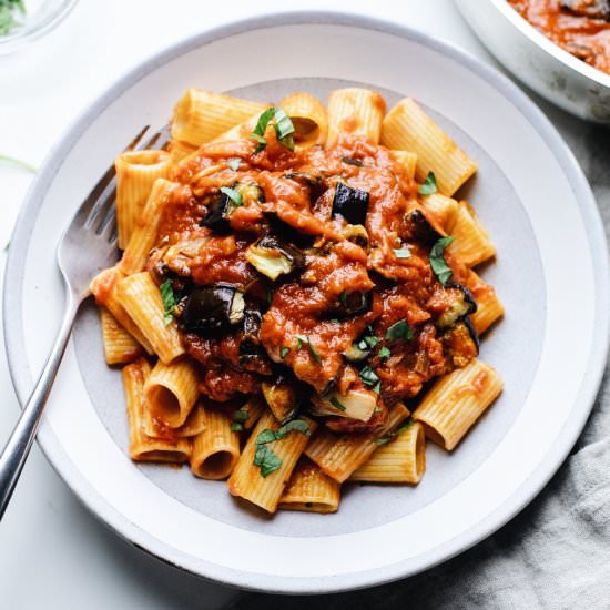 Roasted Eggplant Pasta