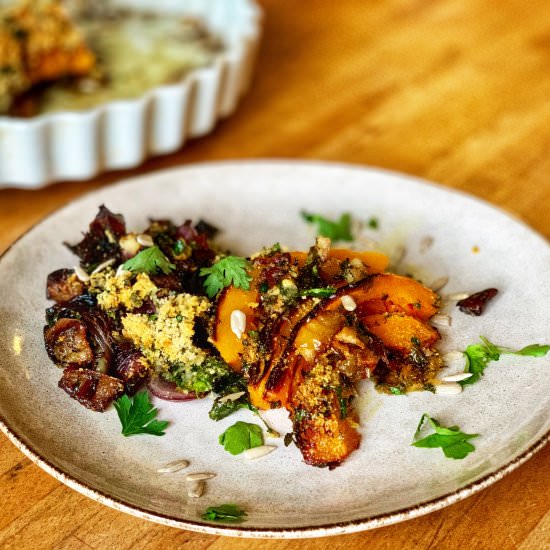 Cheesy Hasselback Butternut squash