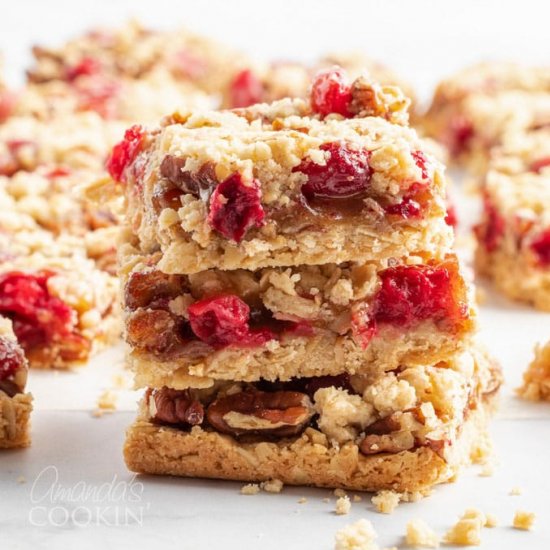 Cranberry Caramel Bars