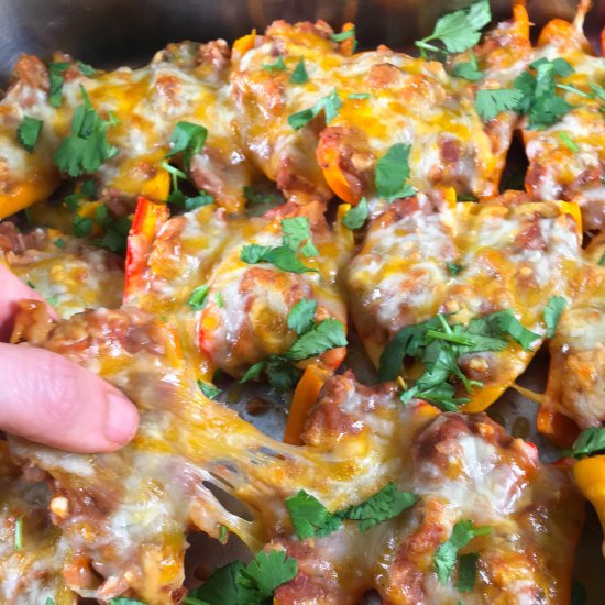 Taco-Stuffed Mini Bell Peppers