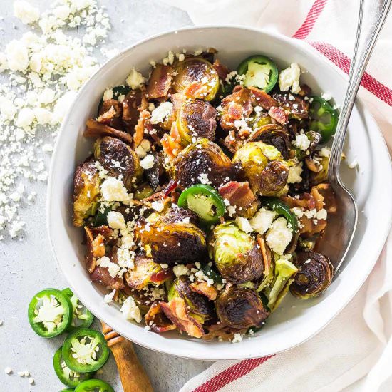 Crispy Brussels Sprouts With Cotija