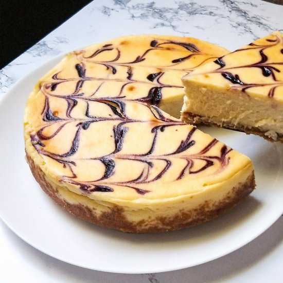 Blueberry Swirl Cheesecake